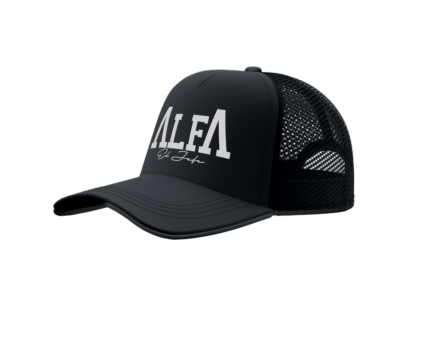 El Alfa Classic Logo Black Trucker Hat